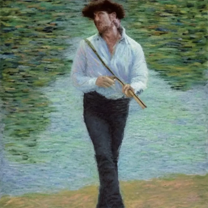 Bruce-Springsteen in the style of Claude Monet     17